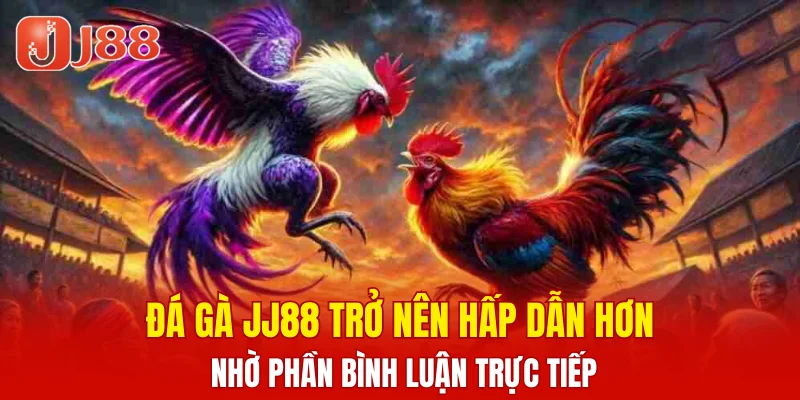 Đá Gà JJ88 5 Đá gà JJ88 trở nên hấp dẫn hơn nhờ phần bình luận trực tiếp
